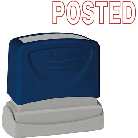 Sparco POSTED Title Stamp, 1-3/4"x5/8", Red Ink SPR60024